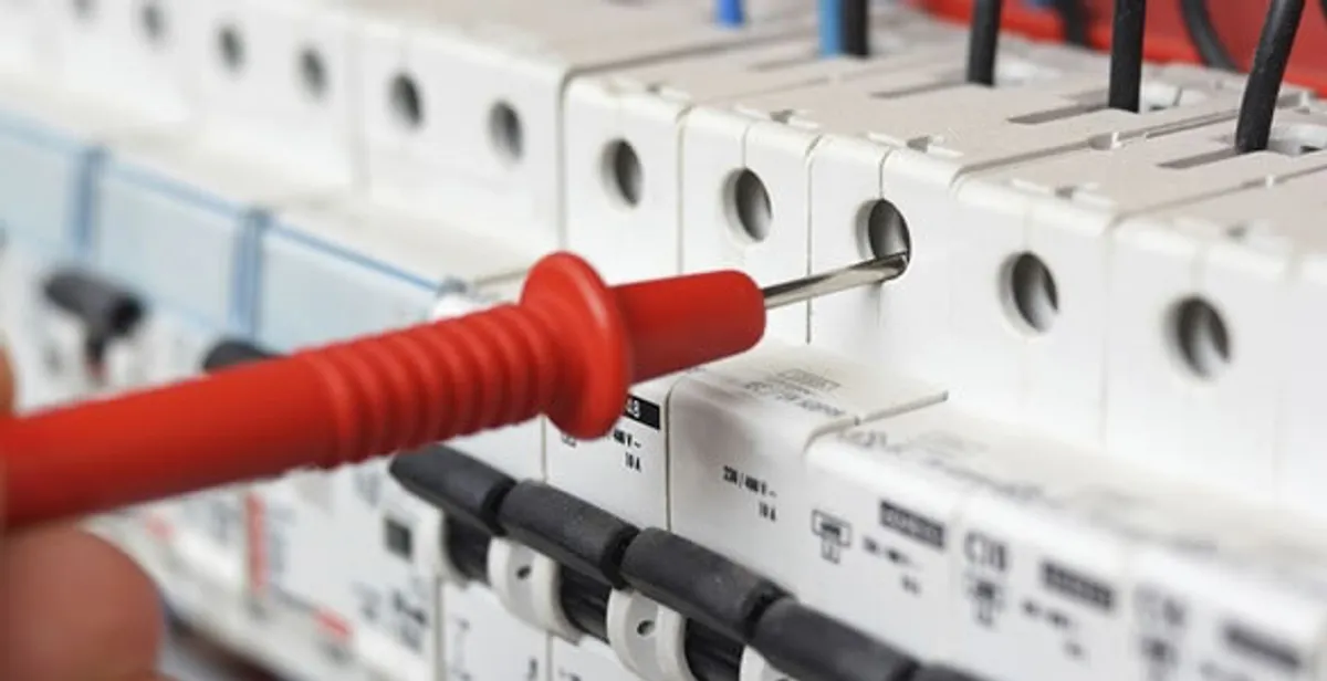 Electrical contractor testing circuit breakers during electrical repair in Benson, AZ