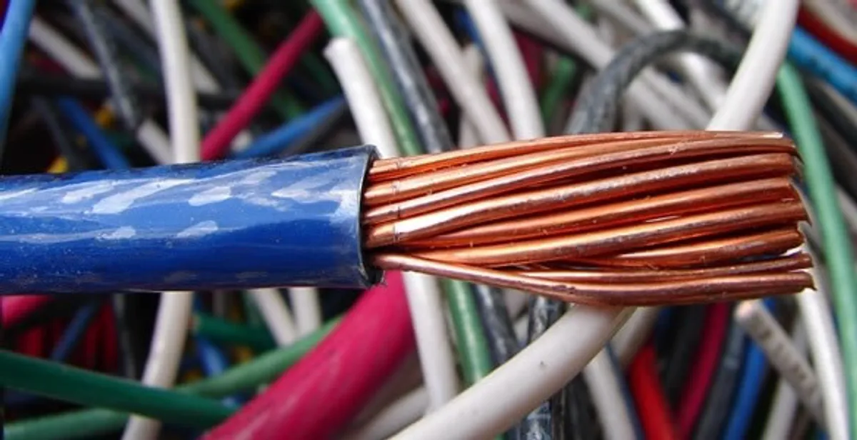 electrical wiring services showing exposed copper conductors and cable preparation in Tucson, AZ